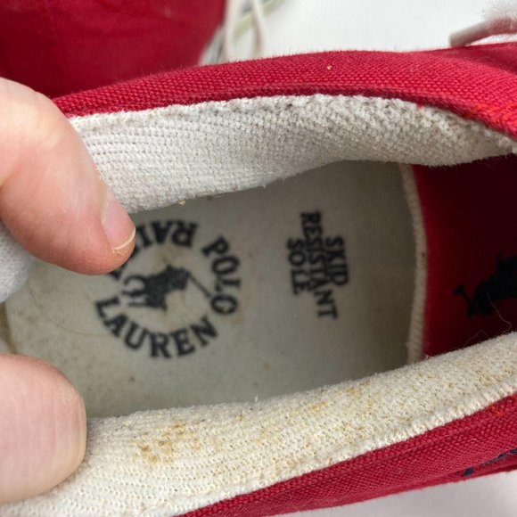 Polo Rlaph Lauren Red Lace up Shoes 8B - Picture 10 of 10